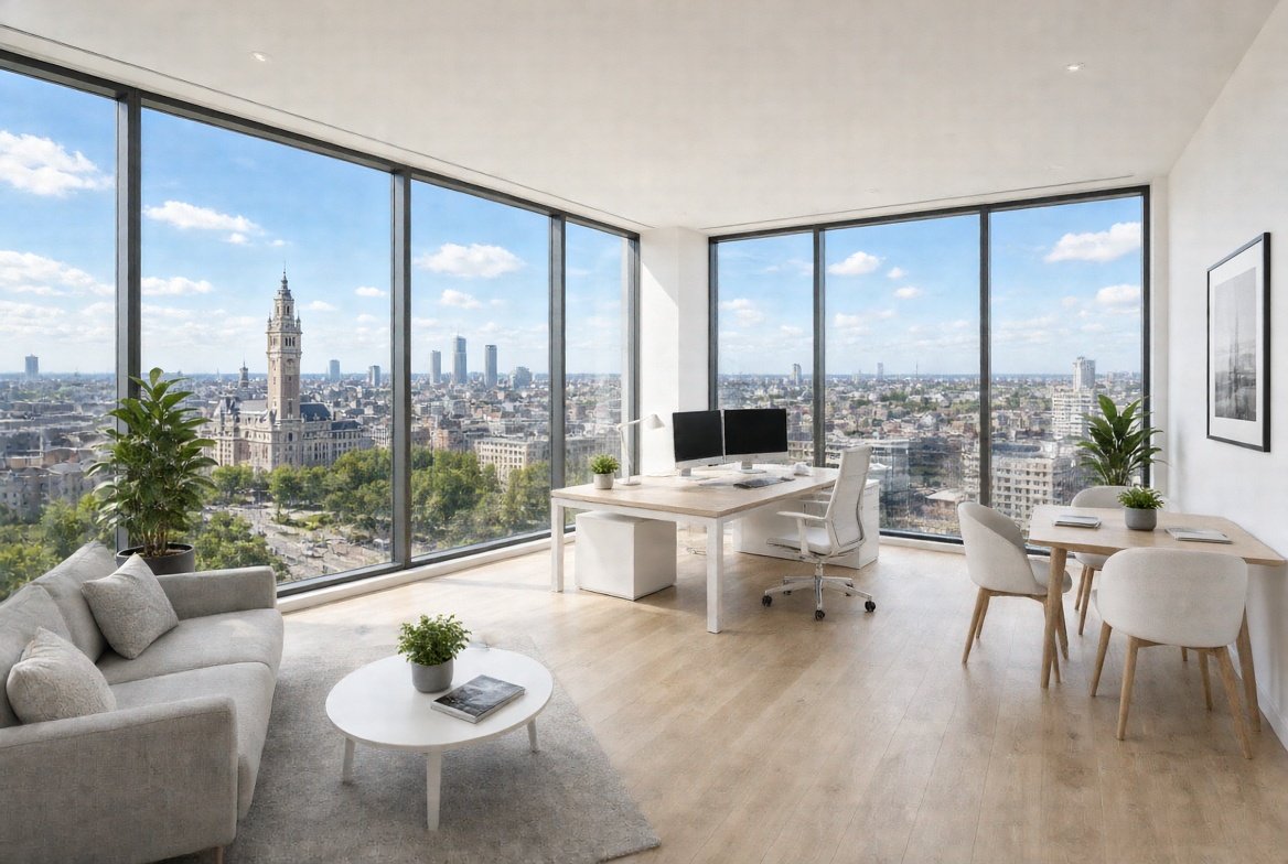 Vue panoramique depuis les étages hauts