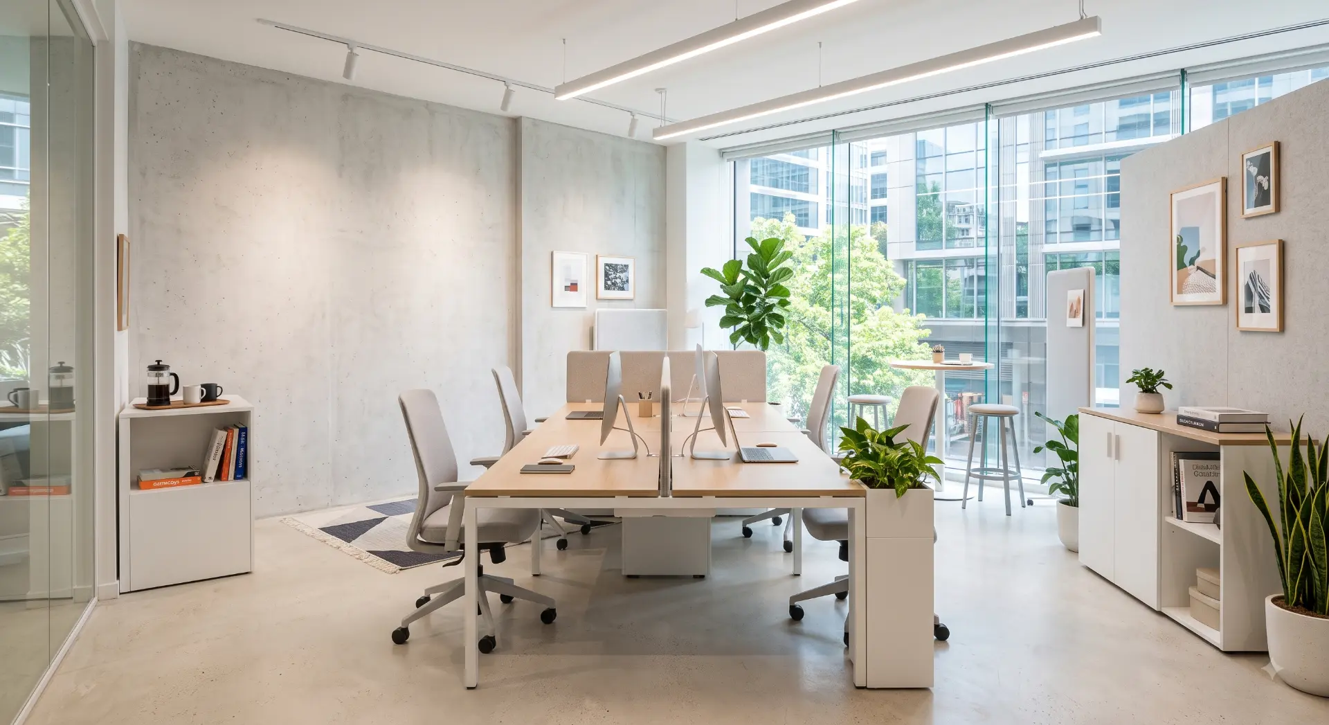 Plateau de bureaux aménagé